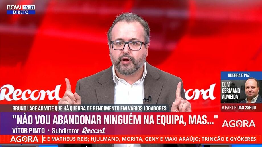 Subdiretor de Record em declarações no programa 'Record na Hora' no Now