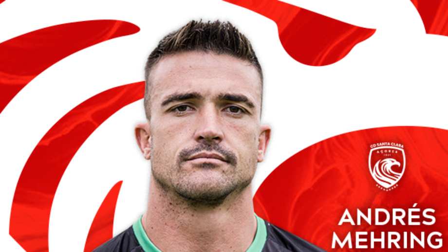 Andrés Mehring rescindiu contrato e já não é jogador do Santa Clara
