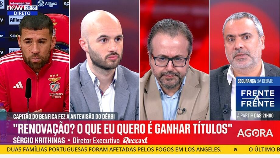 Diretor executivo do Record analisou palavras do capitão do Benfica