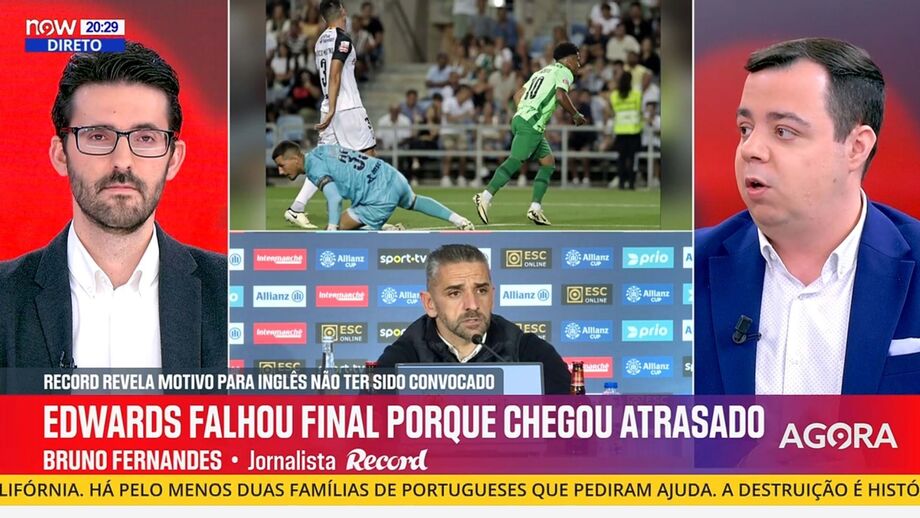 Bruno Fernandes, jornalista de Record, sobre atraso do inglês que o deixou fora da final da Allianz Cup
