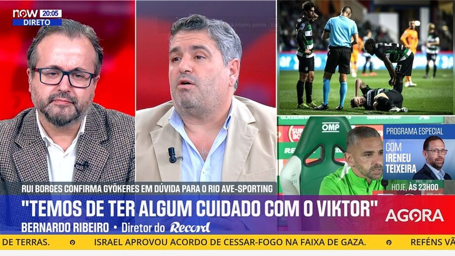 Bernardo Ribeiro, diretor de Record, em declarações no programa 'Record na Hora' no Now