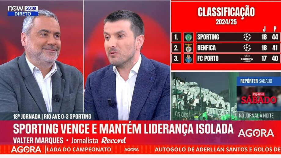 Jornalista do Record comenta vitória (3-0) do Sporting sobre o Rio Ave