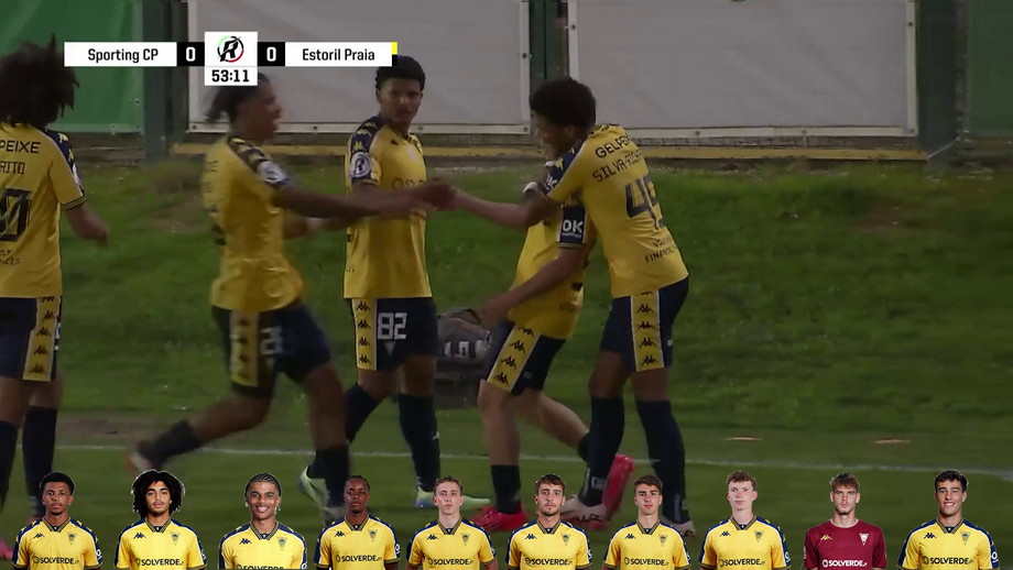 Foram 22 toques na bola, que passou por 10 jogadores, incluindo o guarda-redes, até Martim Watts bater o guardião dos leões