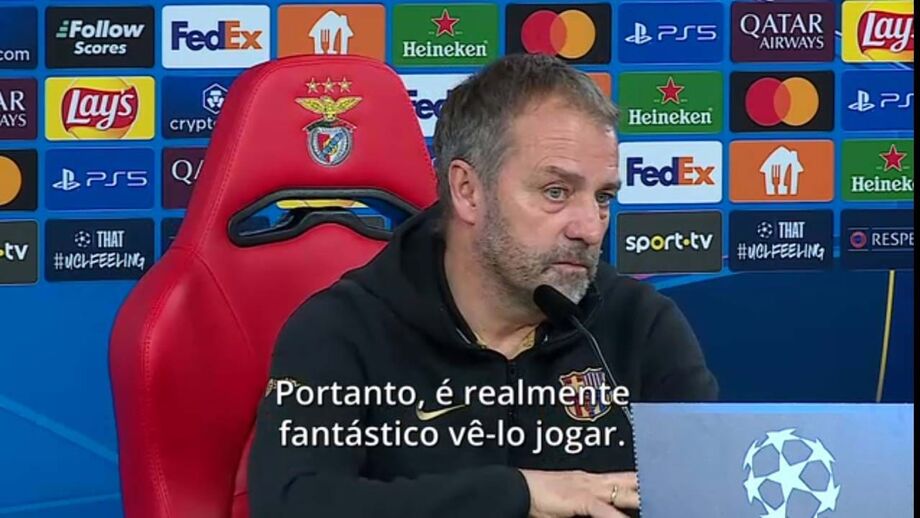 Hansi Flick na antevisão do jogo com o Benfica na Liga dos Campeões