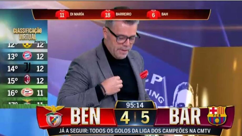 Comentador da CMTV não escondeu desilusão pela reviravolta dos catalães