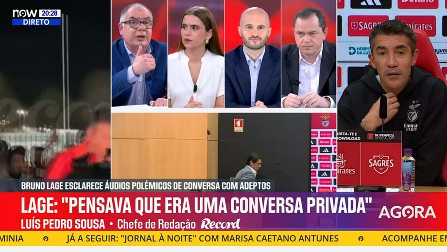 Chefe de redação do Record comenta áudio do treinador do Benfica