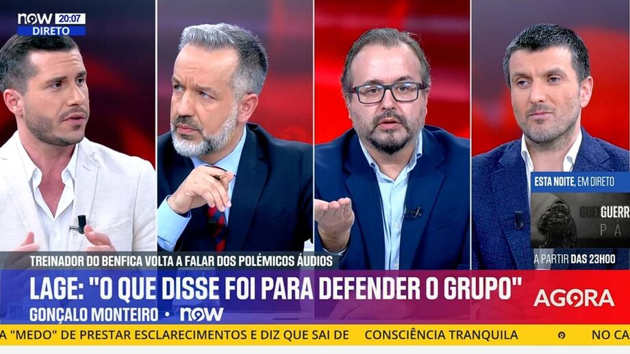 Comentador NOW questiona versões da história dos áudios do treinador do Benfica
