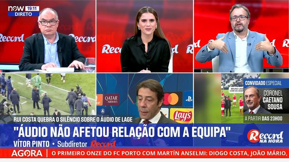 Subdiretor de Record em declarações no programa 'Record na Hora' no Now