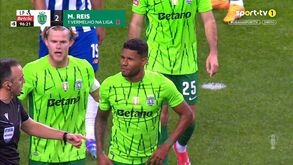 O momento da expulsão de Matheus Reis nos descontos do FC Porto-Sporting