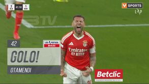 Canto de Kökçü e cabeceamento de Otamendi: assim foi o terceiro golo do Benfica