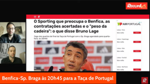 10 Minutos Record: Benfica-Sp. Braga aquece a Taça, o puzzle de Rui Borges e o brilho de Doncic