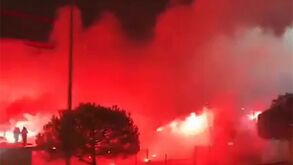 Fogo de artifício na Luz para celebrar os 121 anos do Benfica