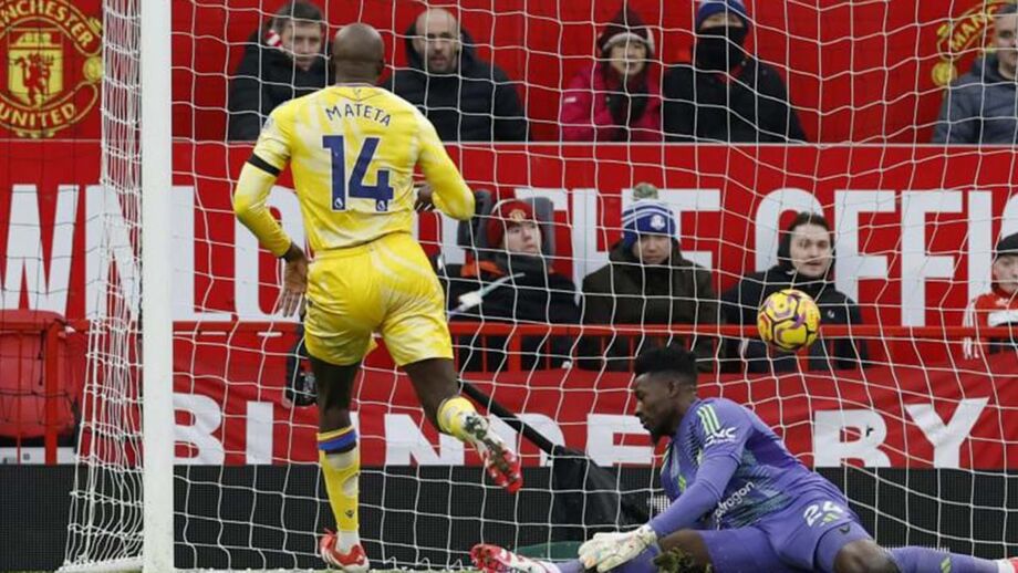 Mateta bisa pelo Crystal Palace em Old Trafford perante a impotência do guardião Onana 