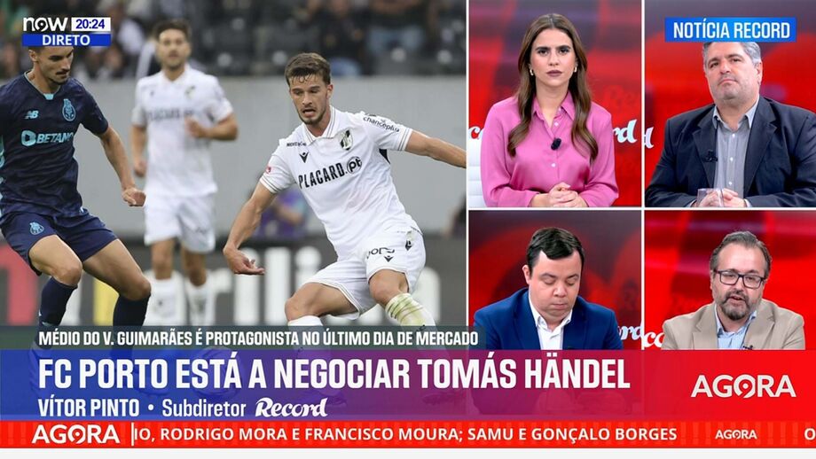 Vítor Pinto, subdiretor de Record, sobre investida dos dragões ao médio do V. Guimarães