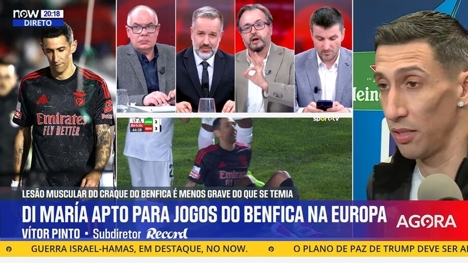 Vítor Pinto, subdiretor de Record, sobre lesão do jogador do Benfica