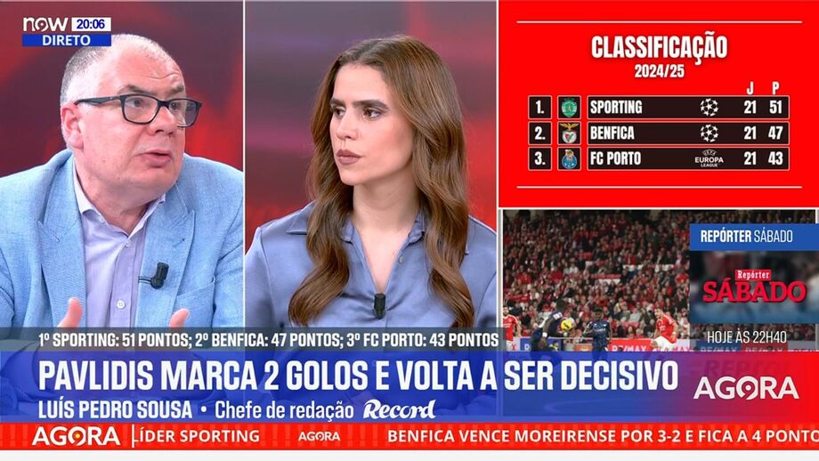 Luís Pedro Sousa, chefe de redação de Record, em declarações no programa 'Record na Hora'