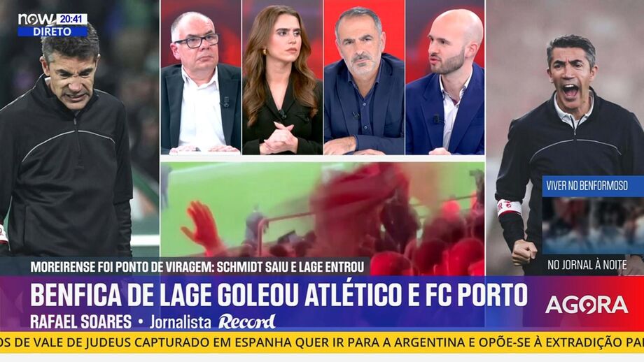 Rafael Soares, jornalista de Record, em declarações no programa 'Record na Hora' no Now