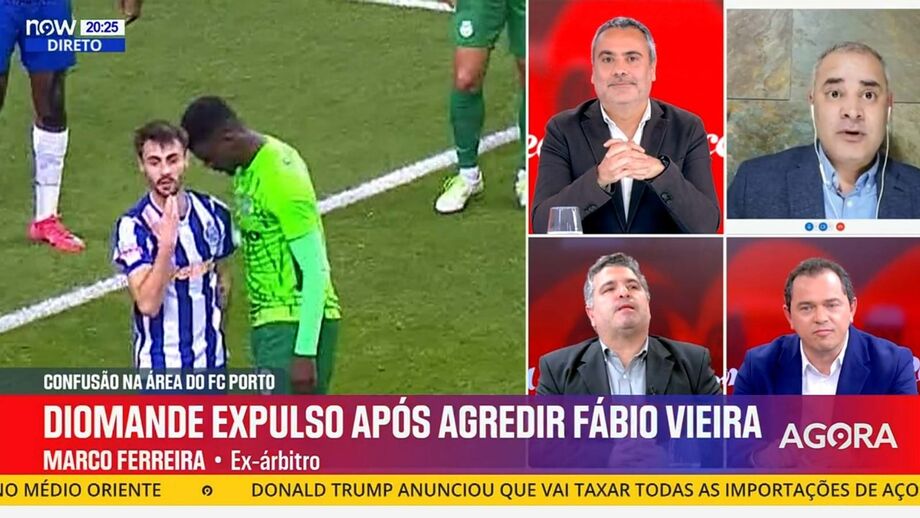 Defesa do Sporting viu cartão vermelho após confusão com Fábio Vieira