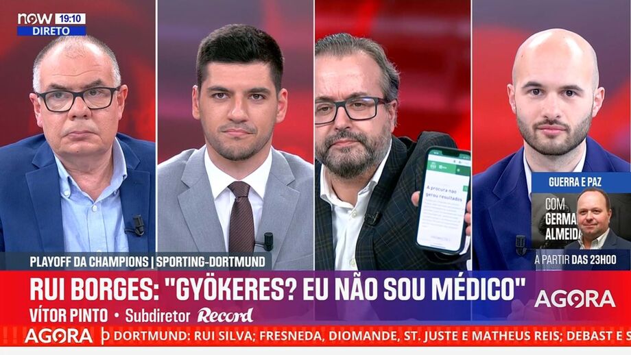 Vítor Pinto, subdiretor de Record, em declarações no programa 'Record na Hora' no Now