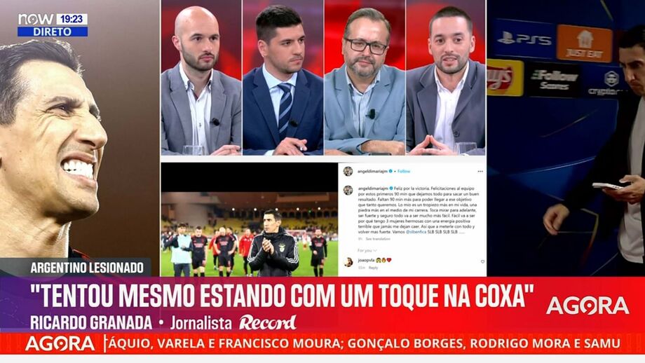 Jornalista do Record comentou palavras do defesa do Benfica