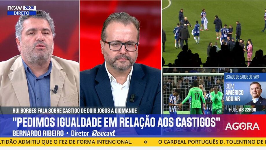 Bernardo Ribeiro, diretor de Record, em declarações no programa 'Record na Hora' no Now