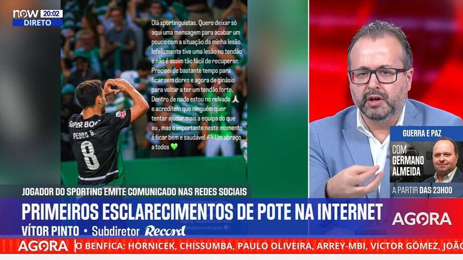 Subdiretor de Record em declarações no programa 'Record na Hora' no Now