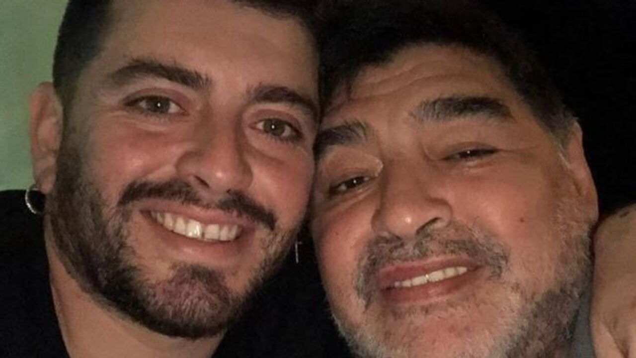 Maradona Jr. com o pai