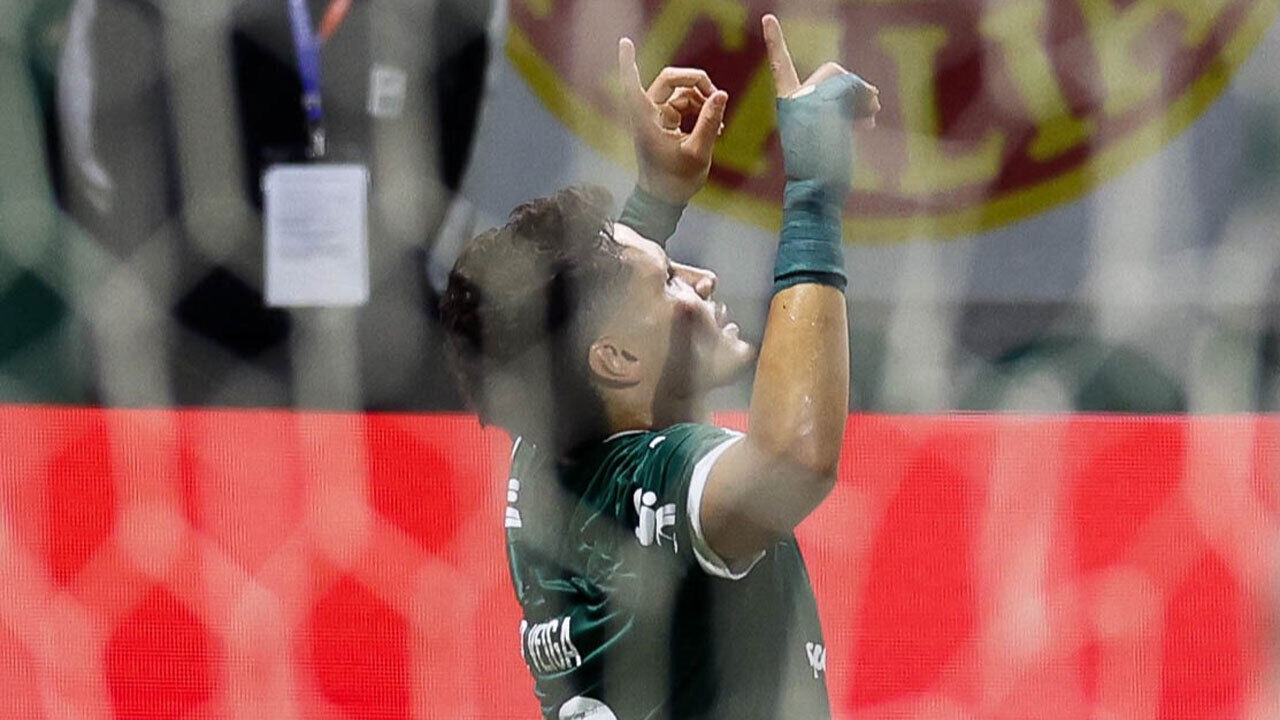 Festa do Palmeiras no jogo com o São Paulo