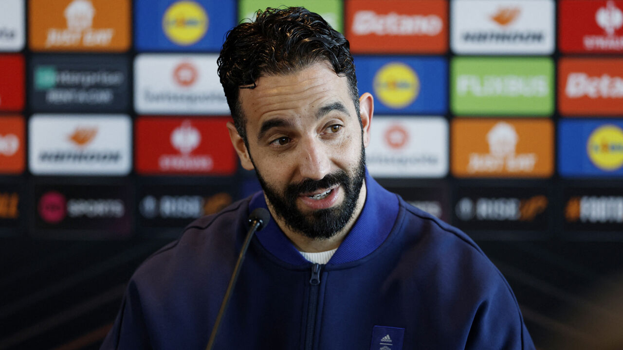 Ruben Amorim durante a conferência de imprensa