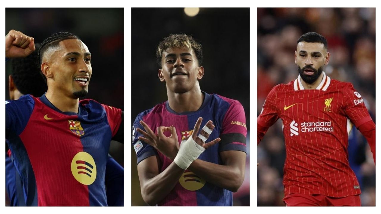 Raphinha, Yamal e Salah na corrida à Bola de Ouro