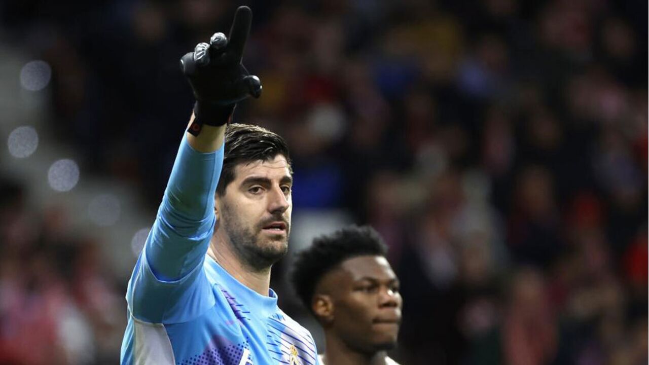 Courtois esteve em grande no Atlético-Real Madrid