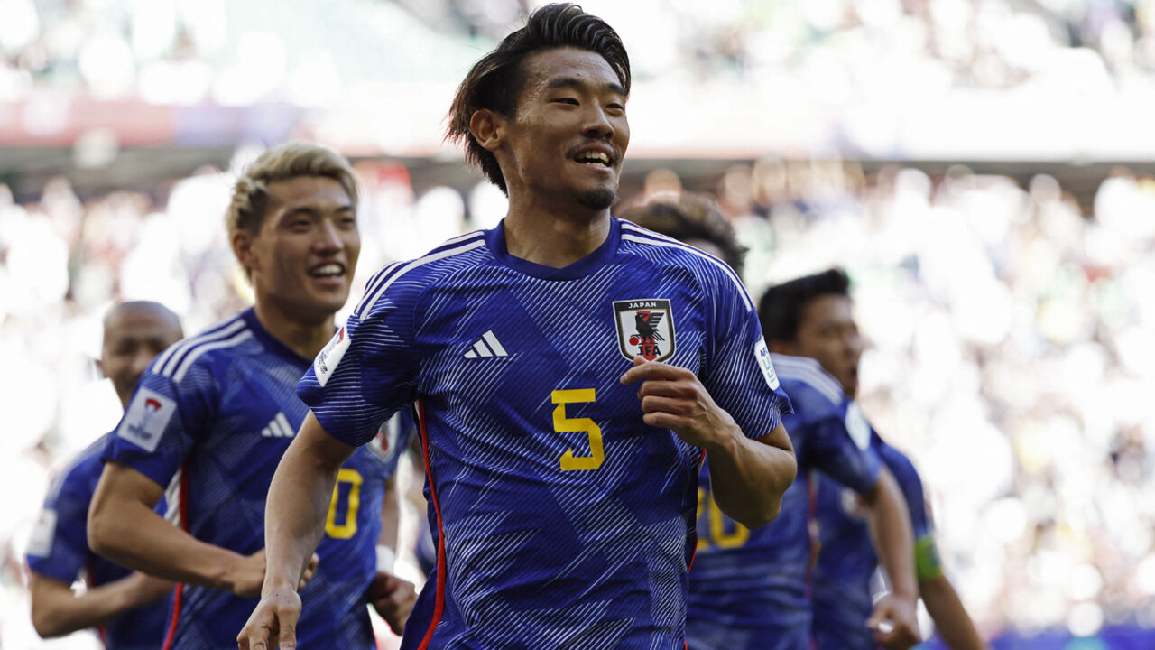 Morita em ação pela seleção do Japão