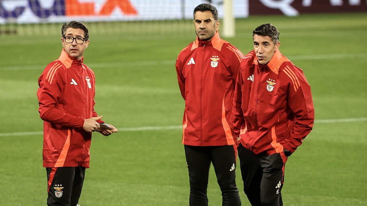 Luís Nascimento com Ricardo Rocha e Bruno Lage 