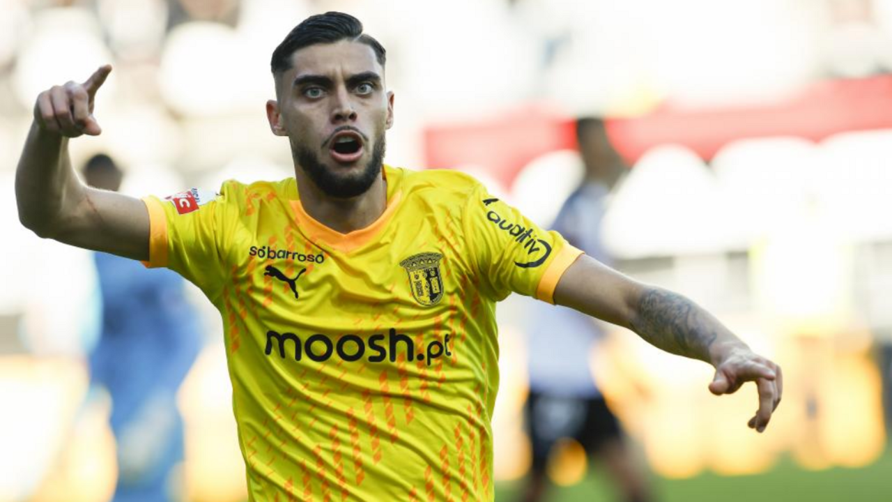 Gabri Martínez (Sp. Braga) festeja golo frente ao Farense