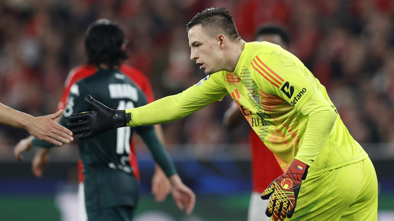 Trubin em ação pelo Benfica