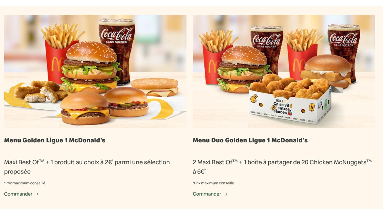 Os dois menus que valem subscrições.