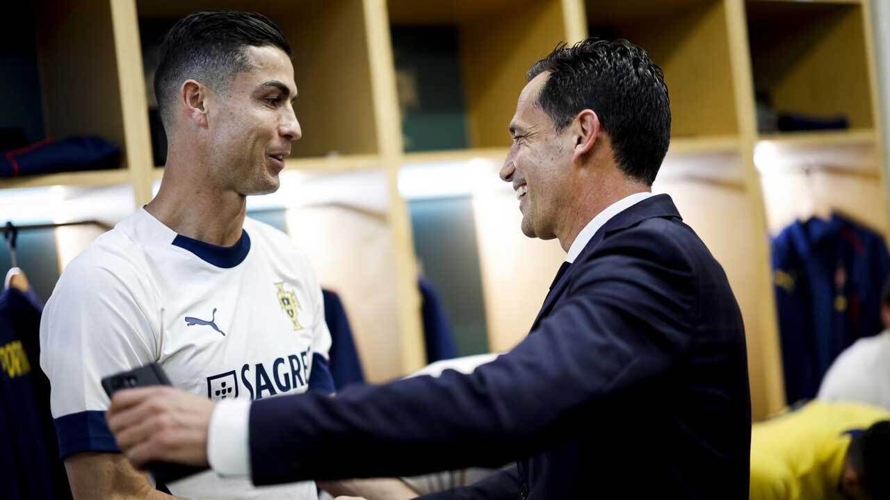 Pedro Proença com Cristiano Ronaldo