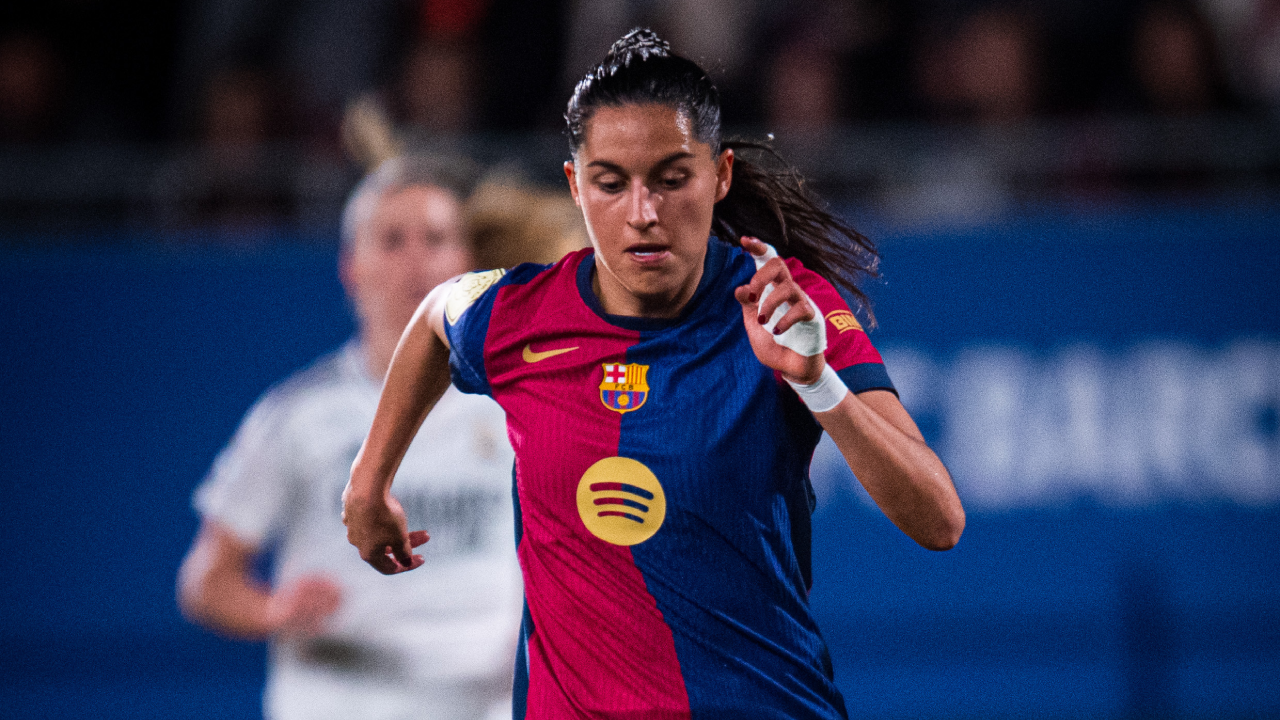Kika Nazareth em ação pelo Barcelona