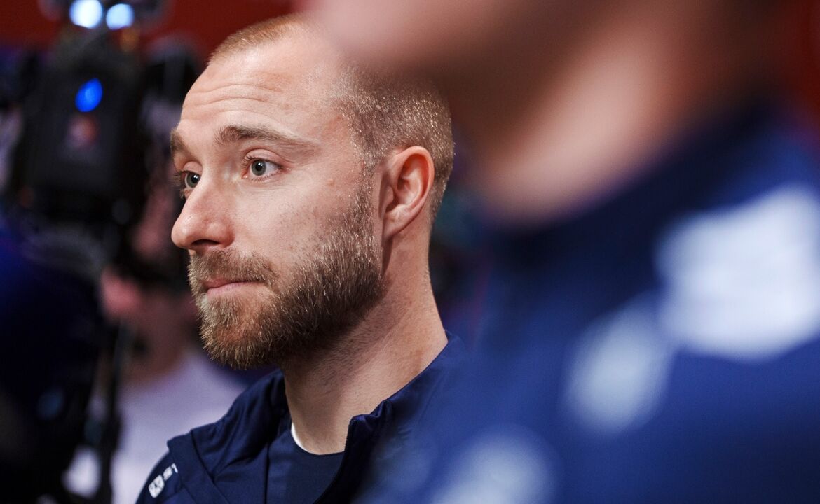 Eriksen nos trabalhos da seleção nórdica