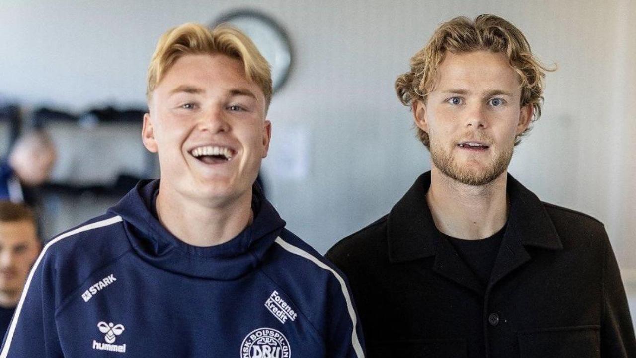 Conrad Harder e Morten Hjulmand na seleção dinamarquesa