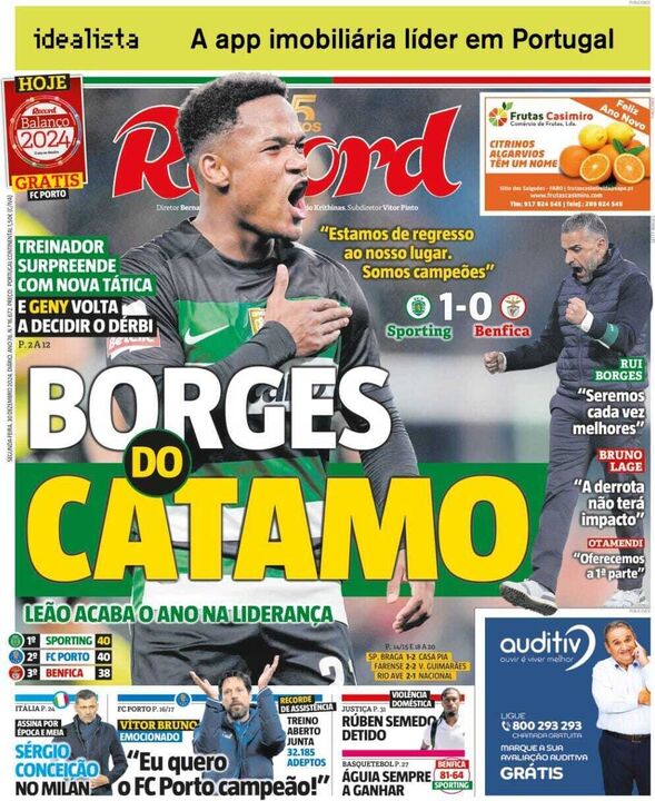 A capa assinada por Rui Borges
