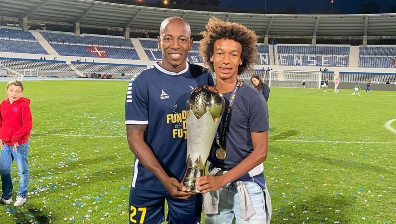 Luís Boa Morte com o filho Rodrigo