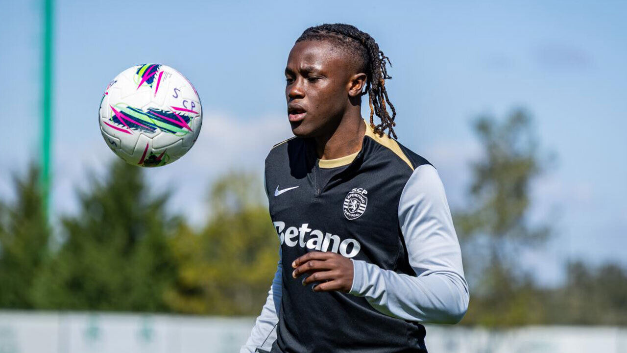 Quenda no treino do Sporting