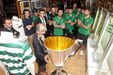 O plantel do Sporting no Museu do Sporting, em Leiria