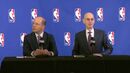 Andreas Zagklis e Adam Silver na conferência