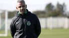 Rui Borges na sessão de treino do Sporting