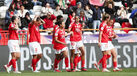 A equipa de futebol feminino do Benfica