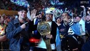Trio do Barça foi assistir ao avento da WWE
