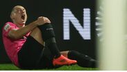 Nuno Santos no momento da lesão em Famalicão