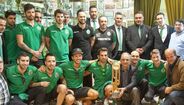 O plantel do Sporting no Museu do Sporting, em Leiria